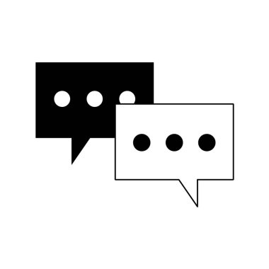 konuşma baloncukları simgesi, düz tasarım