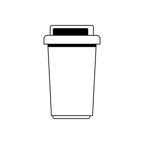 Ícone de balde de lixo, design plano — Vetor de Stock