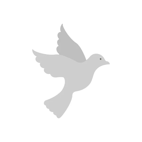 Милый голубь летающий значок — стоковый вектор