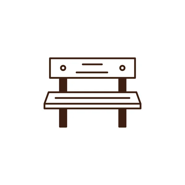 Октоберфест празднование деревянного кресла изолированная икона — стоковый вектор