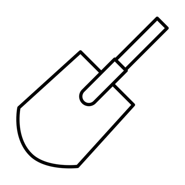 Shovel gardening tool isolated icon — Stock Vector