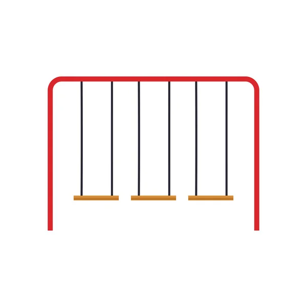 Ikona houpačky na hřišti, plochý design — Stockový vektor