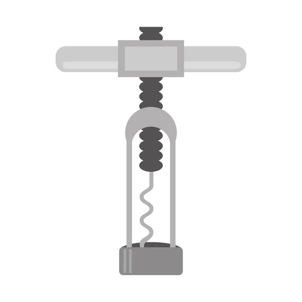 Icono del utensilio del sacacorchos, diseño plano — Vector de stock