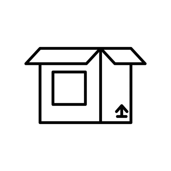 Caja de cartón embalaje icono aislado — Vector de stock