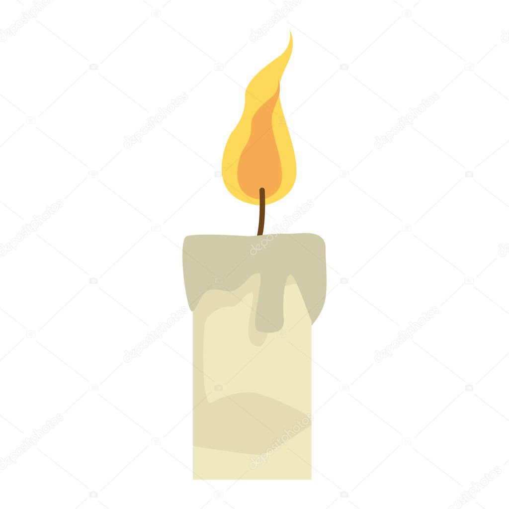 candle icon, colorful flat design