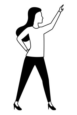 Siyah beyaz kollu, yönetici bir iş kadını.