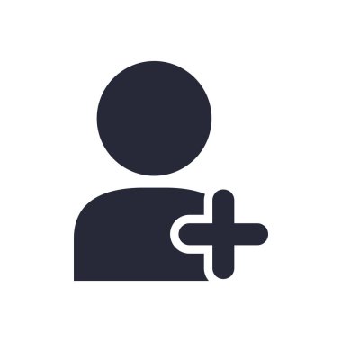 pluss sembollü kullanıcı silueti