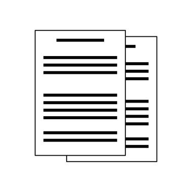 belge sayfaları simgesi, düz tasarım