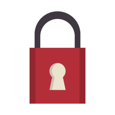 Güvenlik kilidi güvenlik işareti çizgi filmi