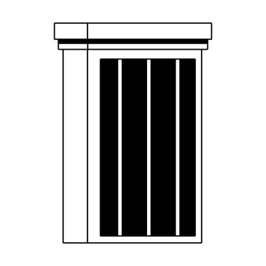 Beyaz arkaplan üzerinde şehir binası simgesi