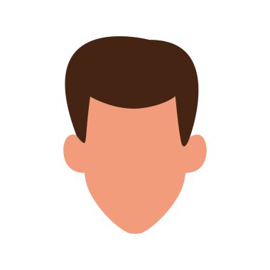 Avatar Adam yüz simgesi, düz tasarım