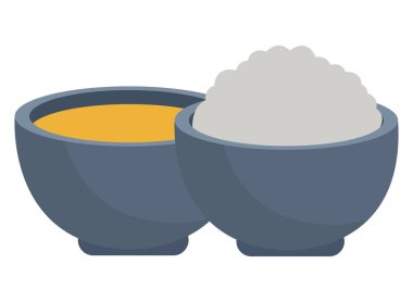 Tabaklarda pilav ve sou