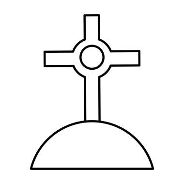 Cadılar bayramı mezarlığı çapraz mezarlık simgesi