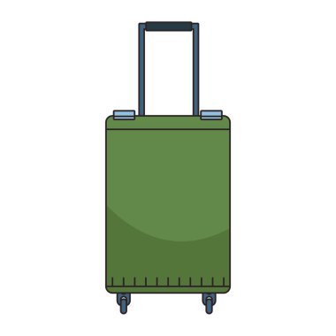 seyahat valiz simgesi, düz tasarım