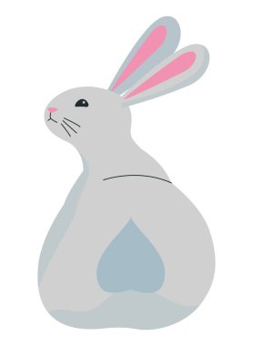 Sevimli tavşan evcil hayvan karikatür