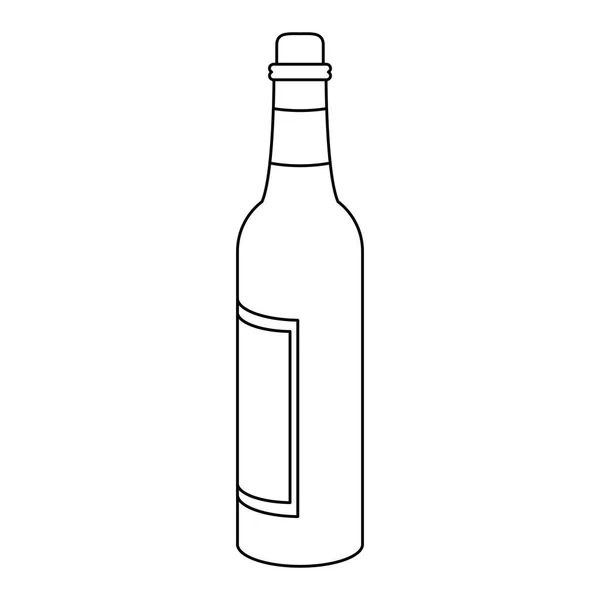 Bottiglie di icona del vino. design piatto — Vettoriale Stock