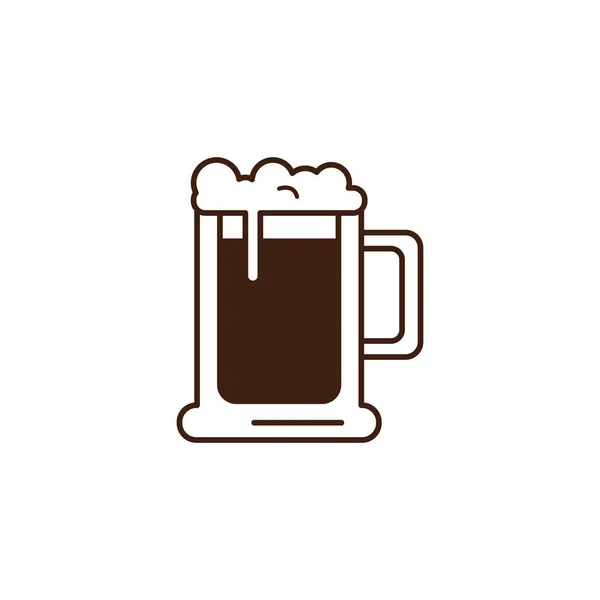 Beer barrels oktoberfest celebration isolated icon — Stock Vector
