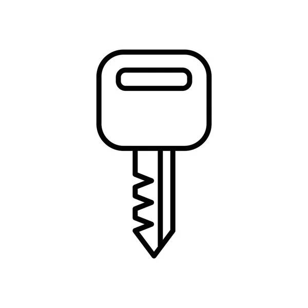 Porta da casa chave ícone isolado — Vetor de Stock