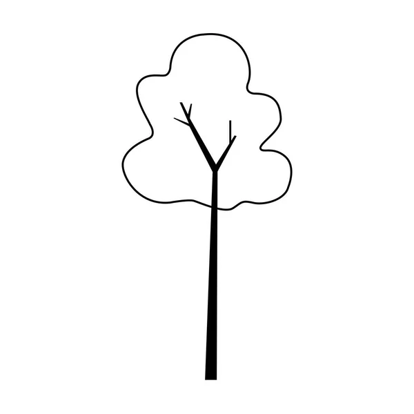 Sonbahar ağacı simgesi, düz tasarım — Stok Vektör