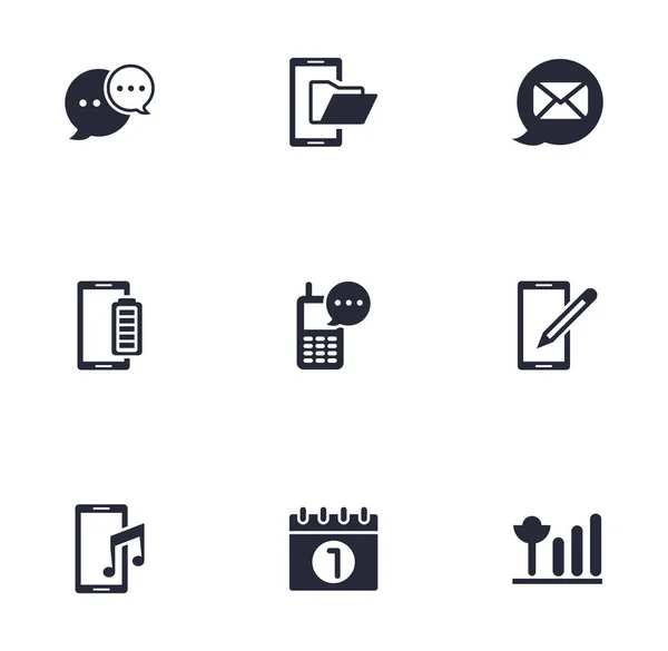 Bundle of phone set icons — 스톡 벡터