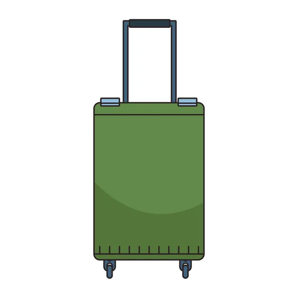 Icône de valise de voyage, design plat — Image vectorielle