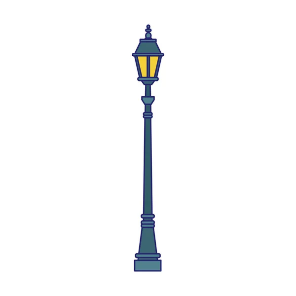 Streetlight vintage lampa ikon, färgglad design — Stock vektor