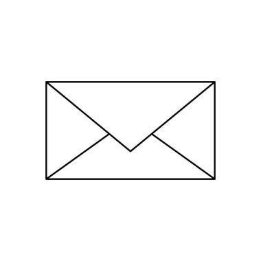 zarf simgesi resmi, düz tasarım