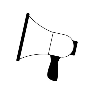 megafon aygıt simgesi, düz tasarım