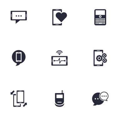 Telefon ayarları simgeleri demeti