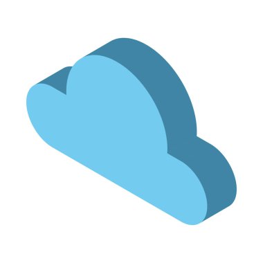 Bulut hesaplama veri izole simgesi