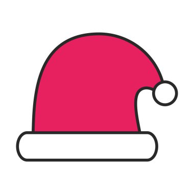 Mutlu noeller Noel baba şapka ikonu