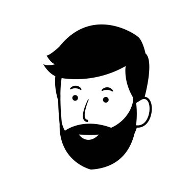 Sakallı mutlu adam.