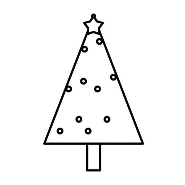 メリークリスマス松のアイコン — ストックベクタ