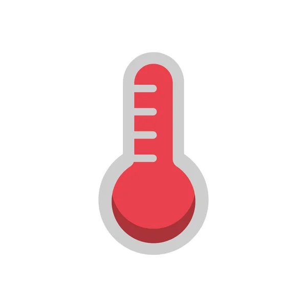 Termômetro medição de temperatura ícone isolado — Vetor de Stock