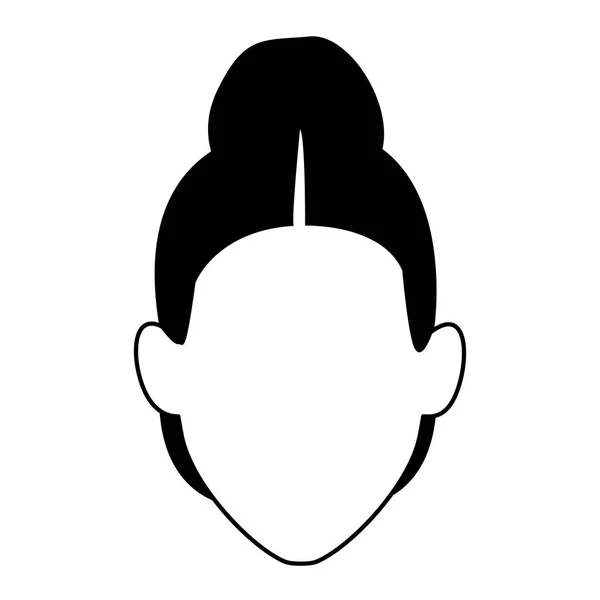 Avatar viejo icono de la mujer — Vector de stock