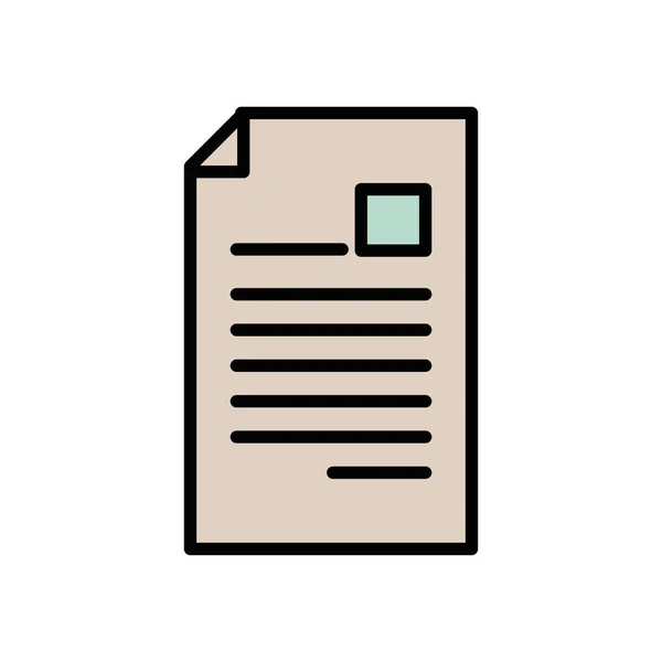 Document fichier papier icône isolée — Image vectorielle