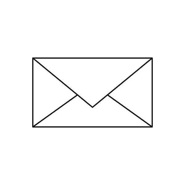 Изображение значка конверта, плоский дизайн — стоковый вектор