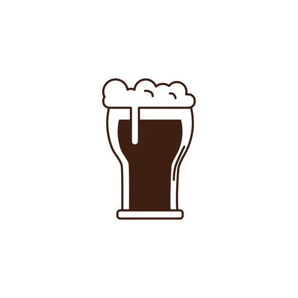 Beer glass oktoberfest celebration isolated icon — 스톡 벡터