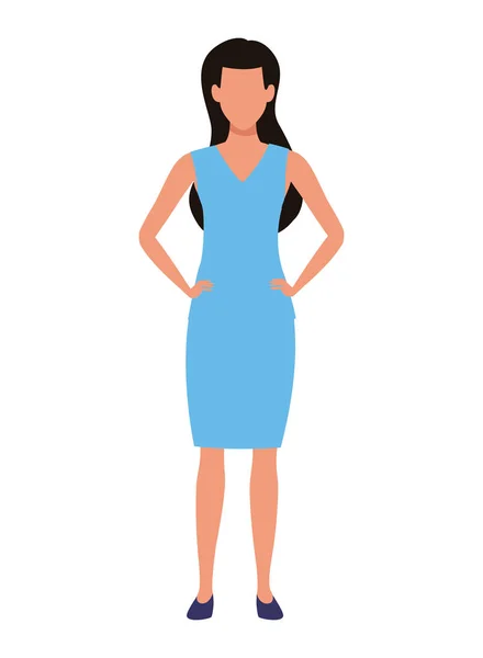 Femme d'affaires exécutive avatar bande dessinée sans visage — Image vectorielle