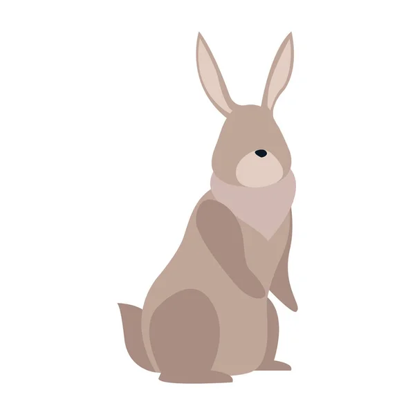 Schattig konijn icoon, plat ontwerp — Stockvector
