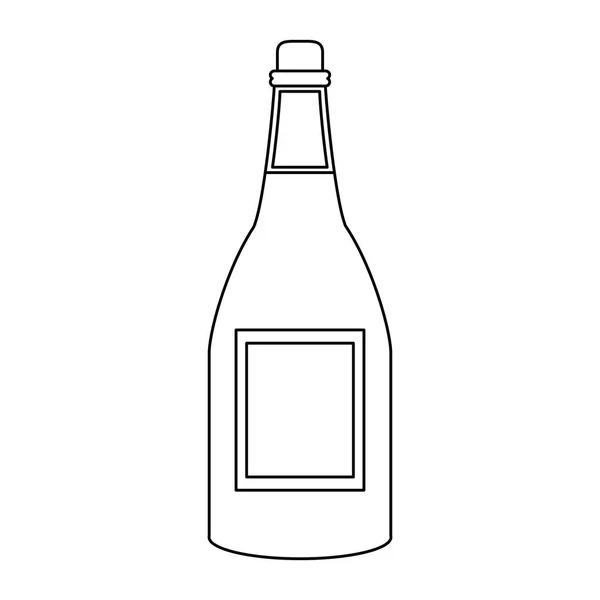 Icono de botella de vino diseño de imagen — Archivo Imágenes Vectoriales