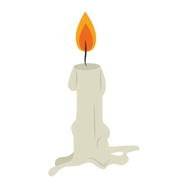 Svíčka světlo oheň plamen karikatura — Stockový vektor