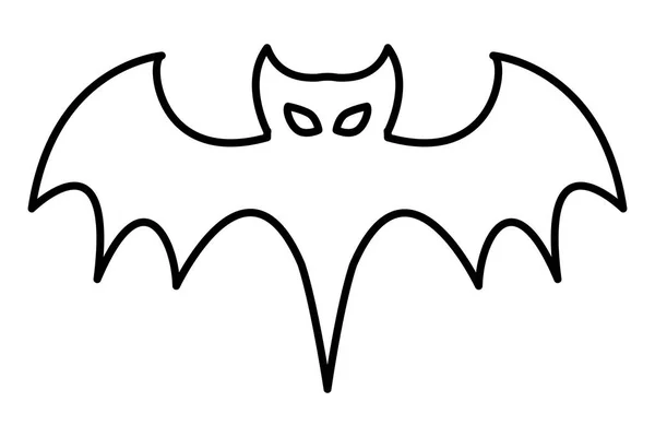 Halloween bat létající zvíře ikona — Stockový vektor