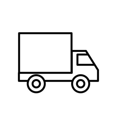 servis kamyonu izole edilmiş simge