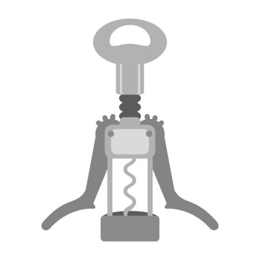 modern tirbuşon çatal simgesi tasarımı