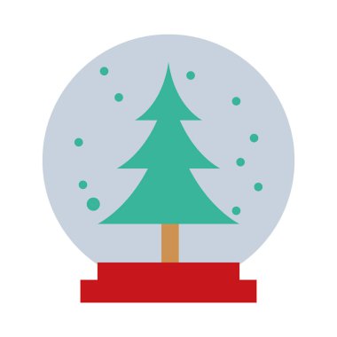 Çam ağacıyla mutlu noel kristal küresi