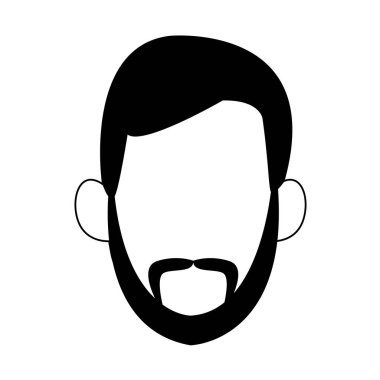 Düz dizaynlı, sakallı adam