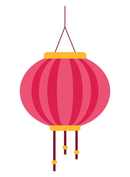 Lanterne chinoise en papier suspendue lumière — Image vectorielle