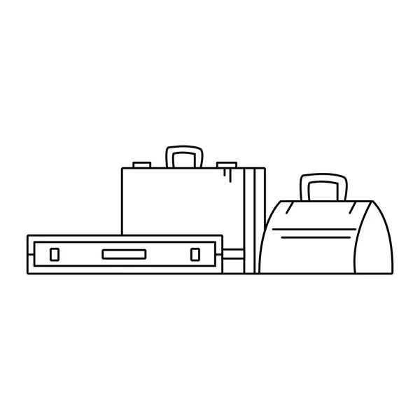 Maletines y diseño de equipaje de viaje — Vector de stock