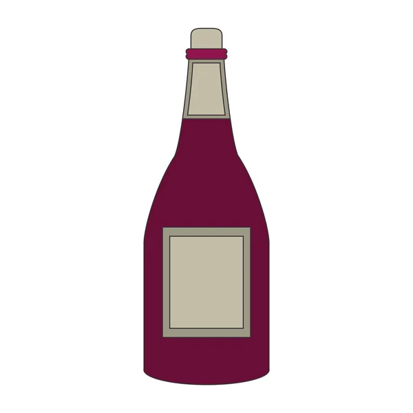 Wine bottle icon image design — Stock Vector